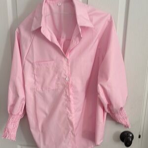 Pink Button-Up Shirt
